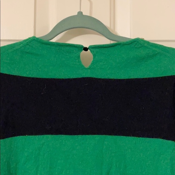 JCrew Jeweled Crew Neck Wool Striped Shirt EUC M - Picture 4 of 5